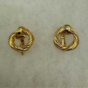 Dior Gold Knot Earrings